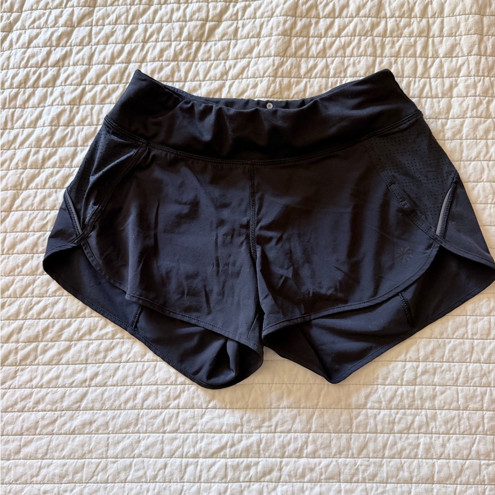 Athleta Black Layered Athletic Shorts